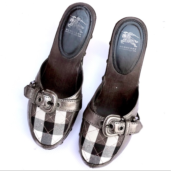Burberry size 39 women’s 9 clogs heels shoes mules - Picture 1 of 8